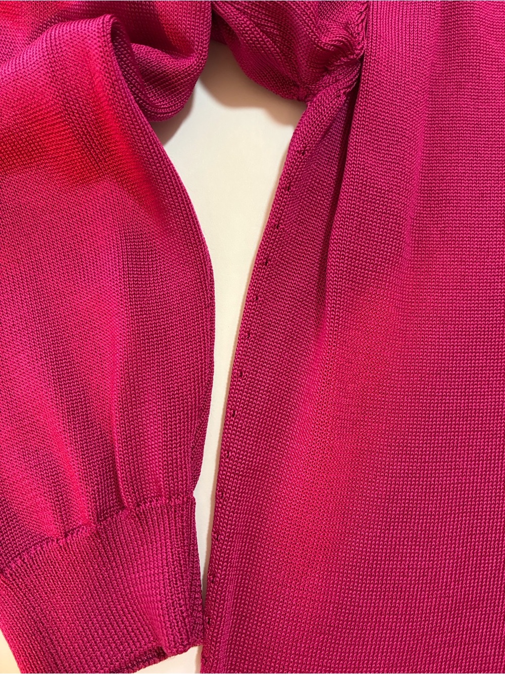 Rebecca Moses Knit V-Neck Pullover in Fuchsia - Picture 6 of 6